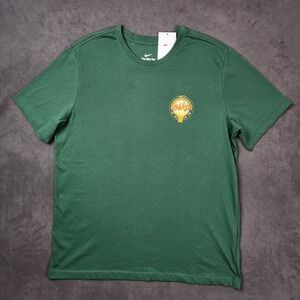 Nike‎ Shirt Mens XL Green Basketball Graphic Tee Short Sleeve Cotton Crew New